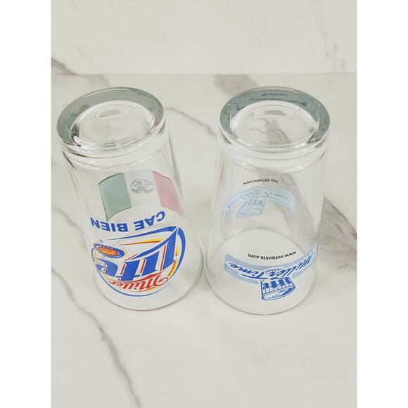 Miller Lite Mexico Flag Pilsner Pint Beer Clear Glass 16oz Drinkware 5 1/2" x2 - Picture 11 of 13